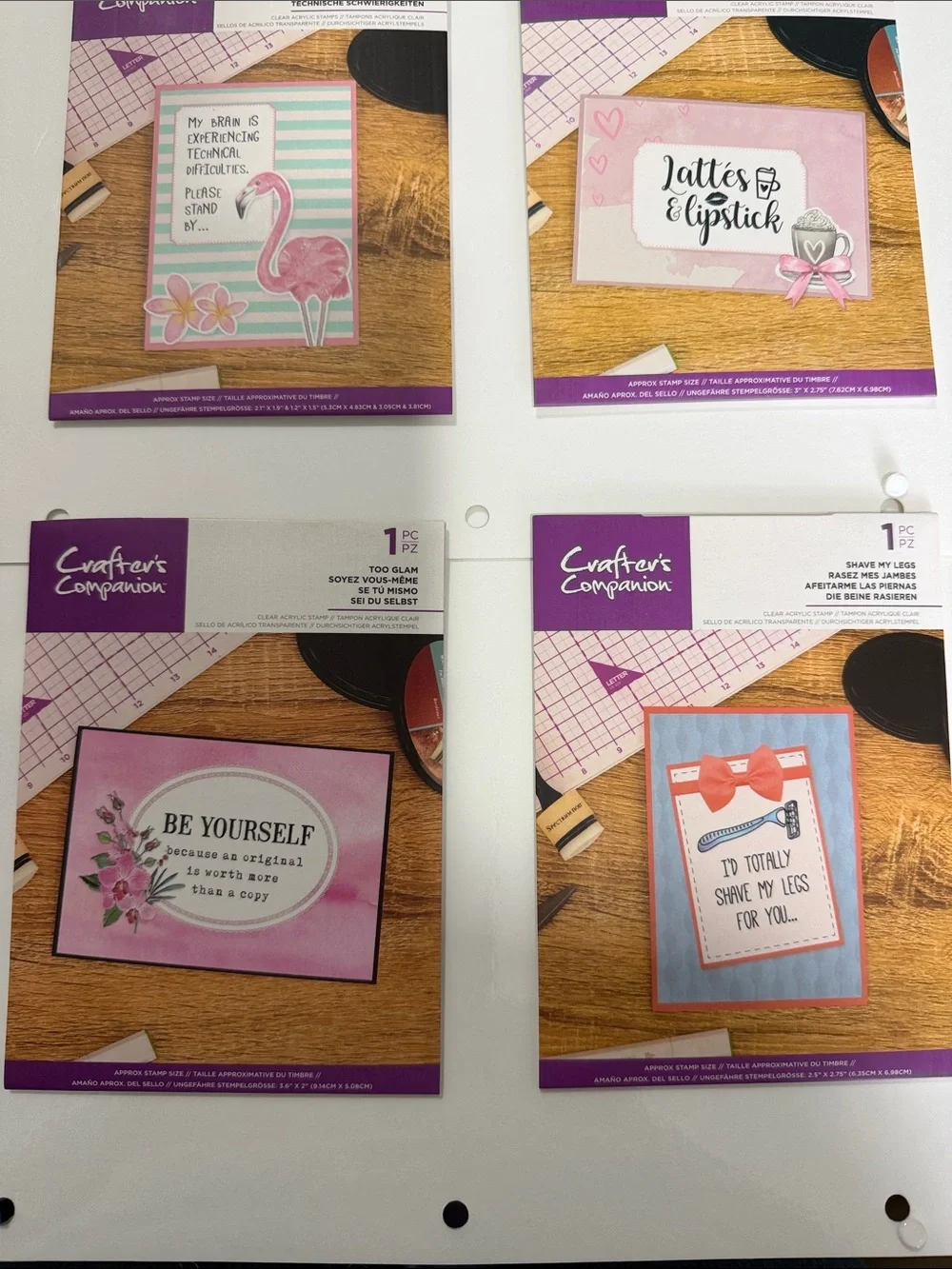 Crafters Companion Lot of 26 Stamps in Binder